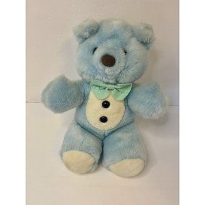 JC Penny 14” Scarborough Collection Blue Bowtie Teddy Bear Plush Stuffed Animal